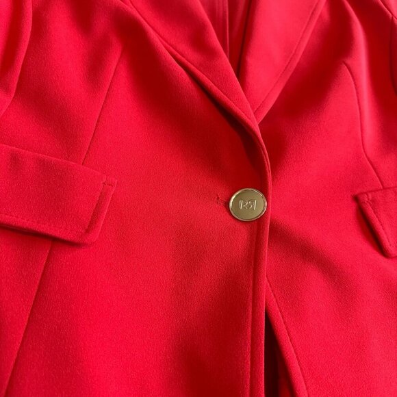 Rinascimento Giacca One-Button Closure Jacket Blazer Coral Red Medium Womens NWT - Picture 3 of 13